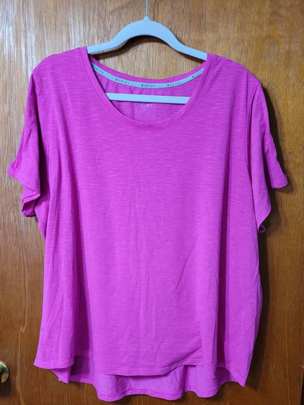 Zelos Bright Pink Light Weight Short Sleeve T-shirt Size 3X (1119)